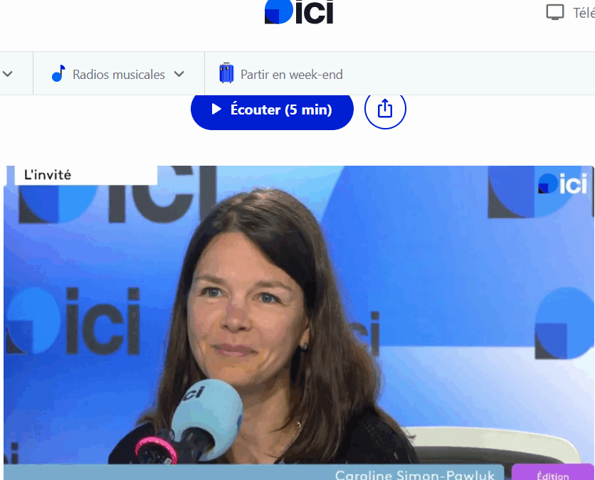 Interview de Caroline Simon-Pawluk sur 𝗜𝗰𝗶 𝗣𝗮𝘆𝘀 𝗱𝗲 𝗦𝗮𝘃𝗼𝗶𝗲